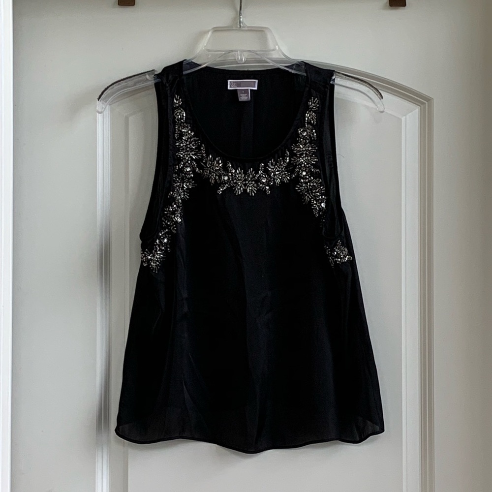 Black Jeweled Flyaway Back Tank